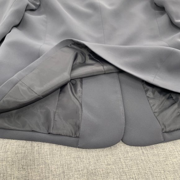 Dressbarn‎ Gray Suit Jacket Size 12 Lined 3 Snaps Closure Long Sleeve Polyester - Picture 4 of 15